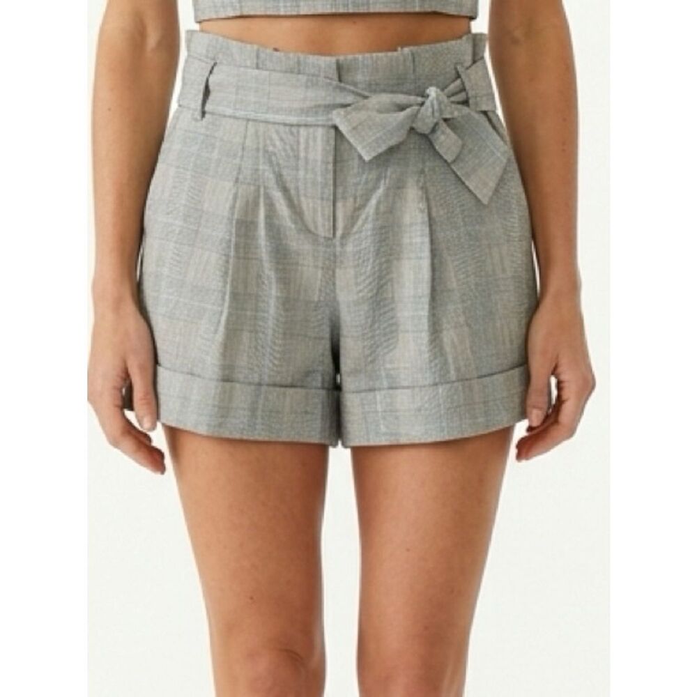 ANTHROPOLOGIE | TAIKONKU High Wasted Cuffed Plaid Shorts NEW Women’s Size 8